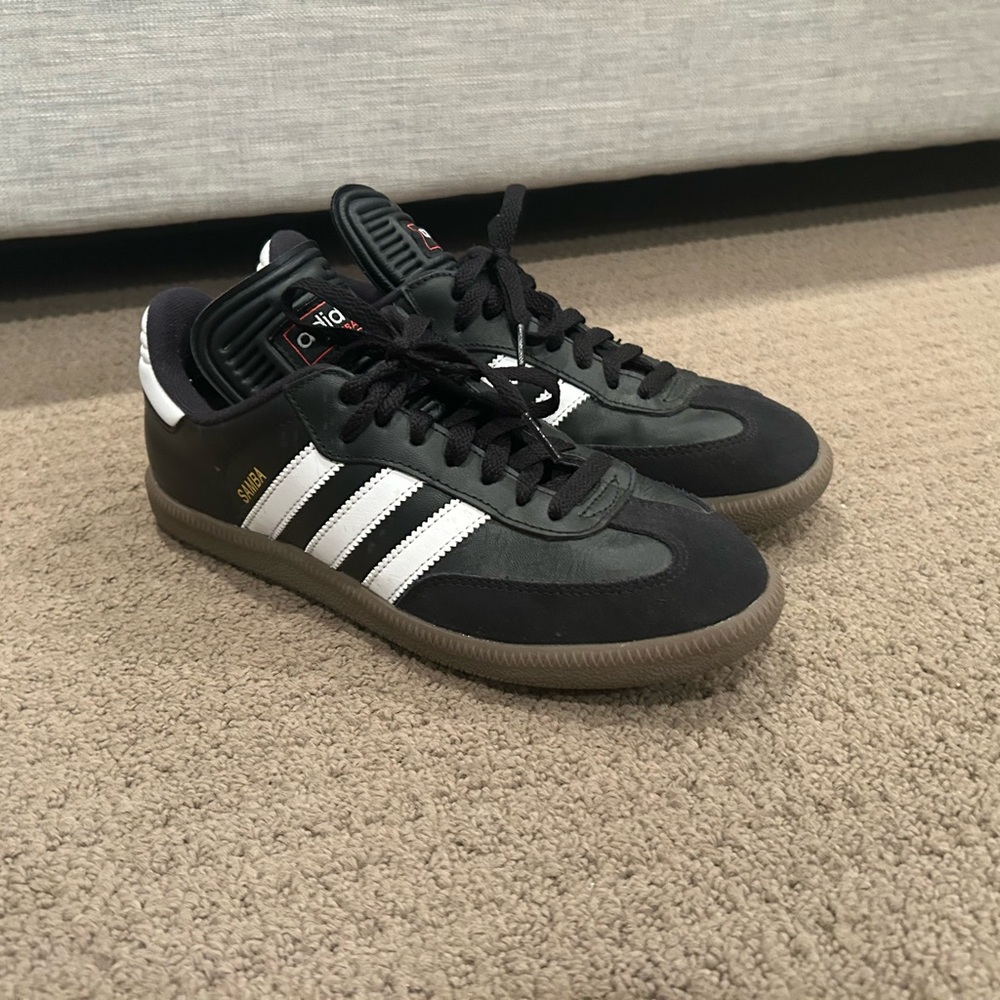 Adidas Men's Black and White Sneakers